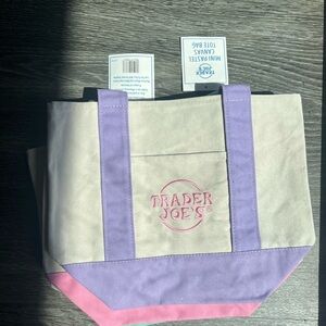 Trader Joe’s Pastel Purple Canvas Mini Tote Bag